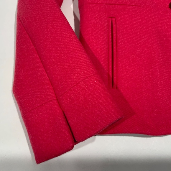 J Crew Sz 0 Wool Maggie Jacket Button Down Pink - Picture 5 of 7
